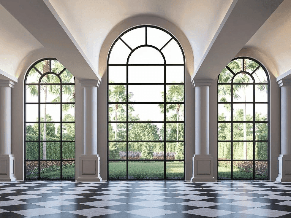 Gewölbte Fenster