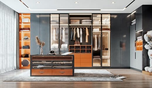 Hochglanz-Lack Kleiderschrank Schrank Orange Akzente.jpg