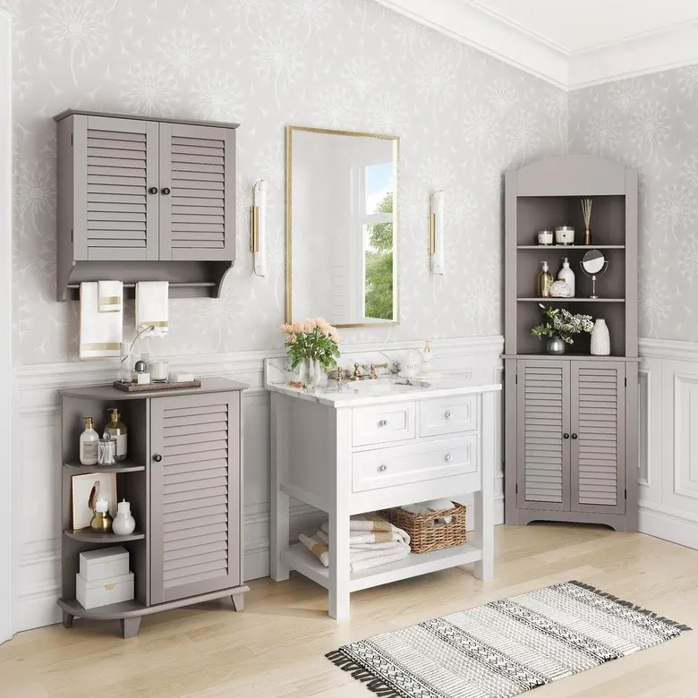 Ein cleverer Eckbadschrank, der den begrenzten Platz optimal nutzt