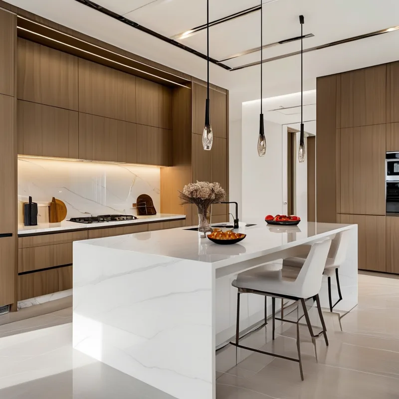 Beautiful kitchen with quartz countertops